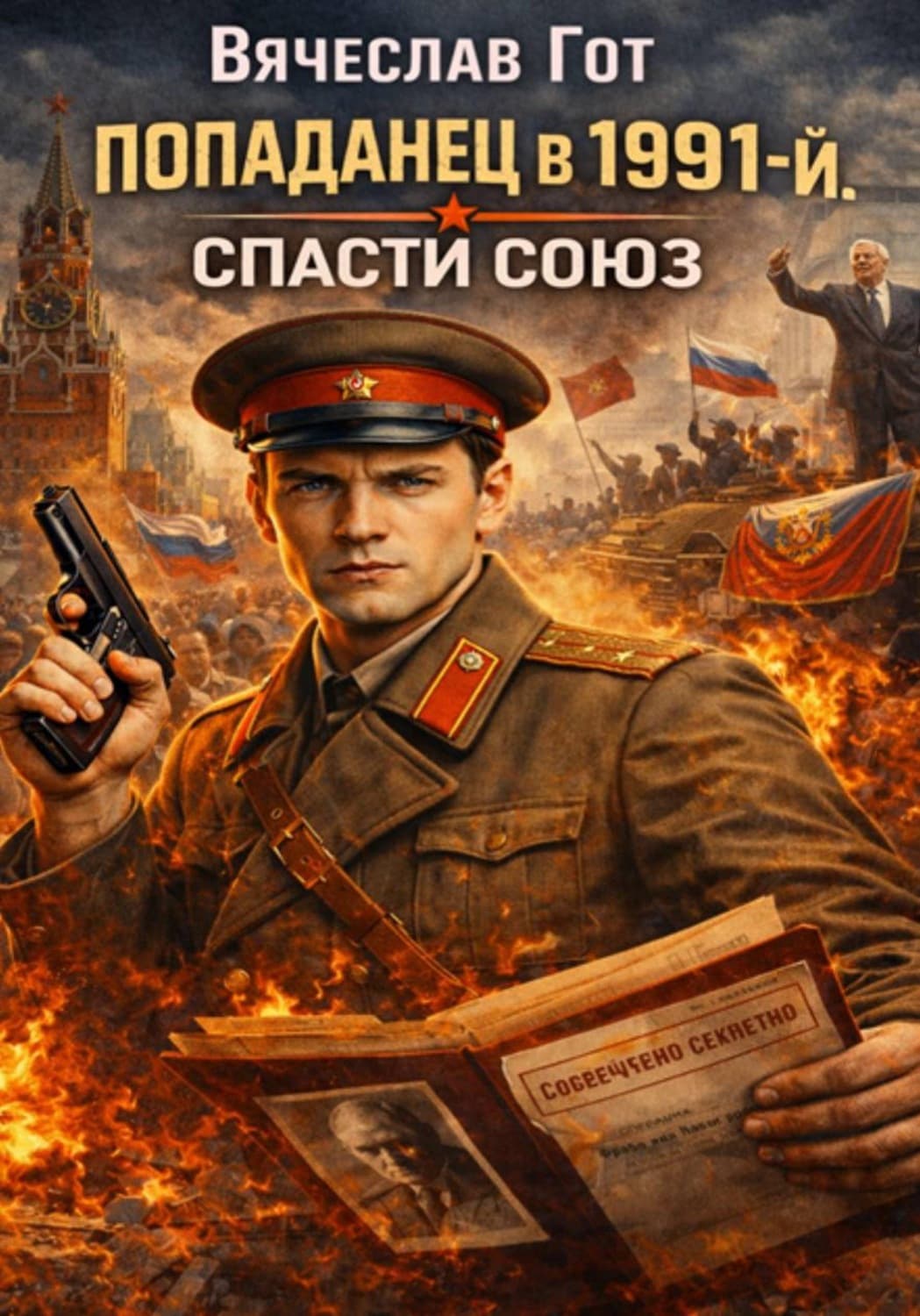 Обложка книги «Попаданец в 1991-й. Спасти Союз» — Вячеслав Гот