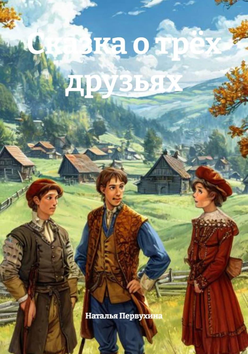 Обложка книги «Сказка о трёх друзьях» — Надежда Первухина