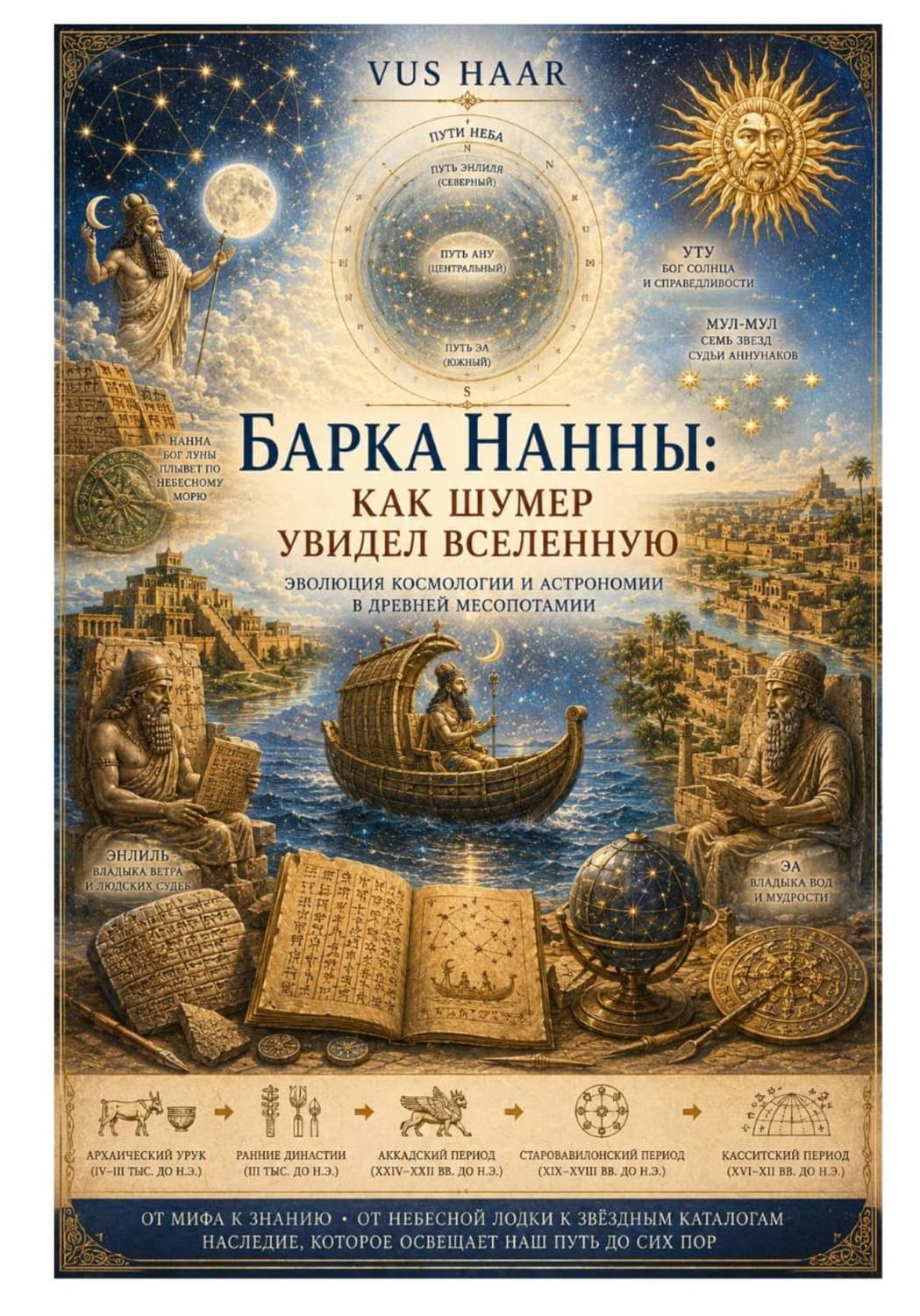Обложка книги «Барка Нанны: Как Шумер увидел Вселенную» — ВУС ХААР