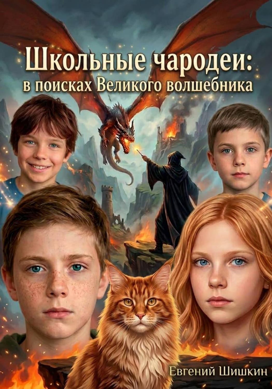 Обложка книги «Школьные чародеи: в поисках Великого волшебника» — Евгений Шишкин