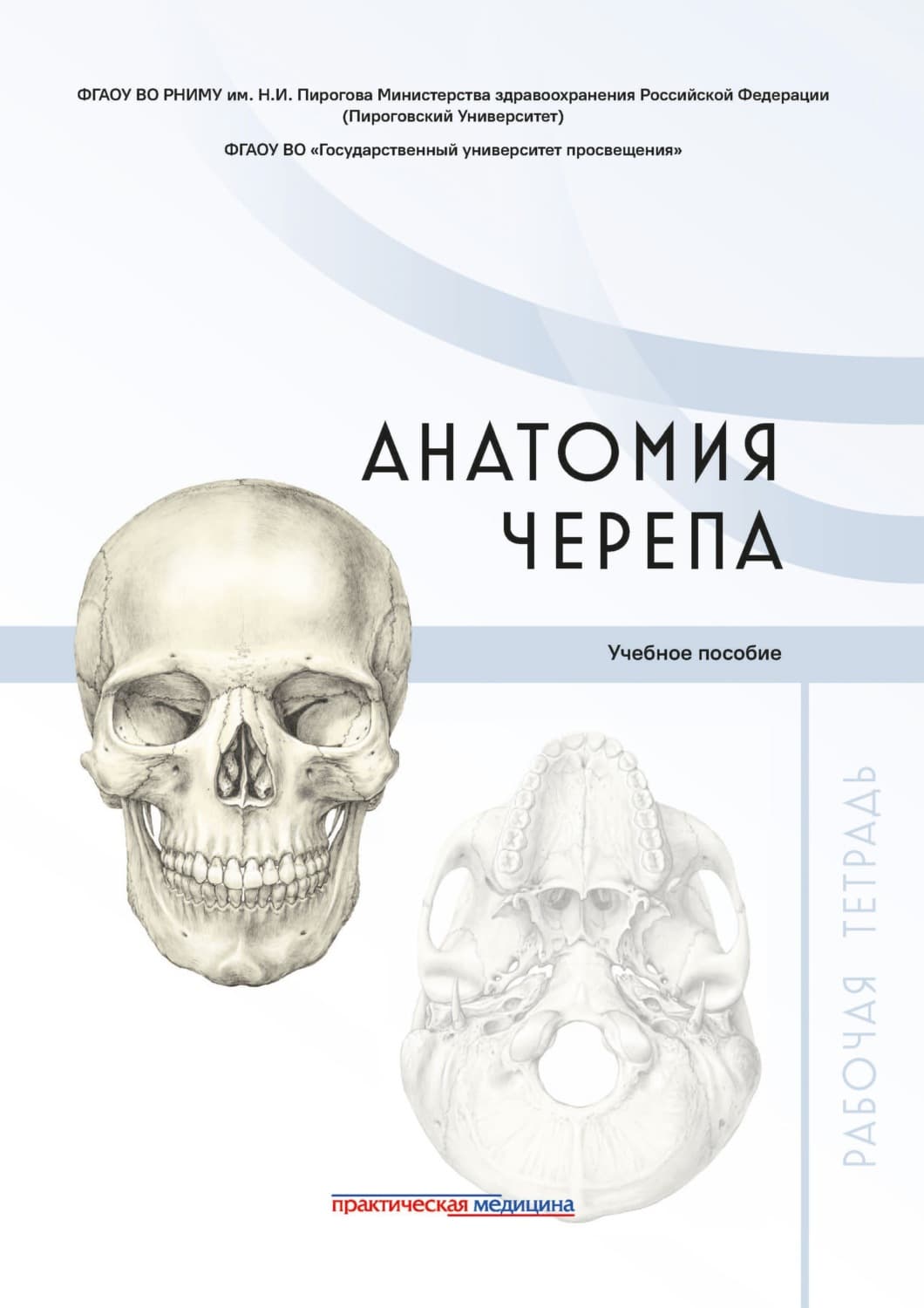 Обложка книги «Анатомия черепа. Рабочая тетрадь» — Коллектив авторов