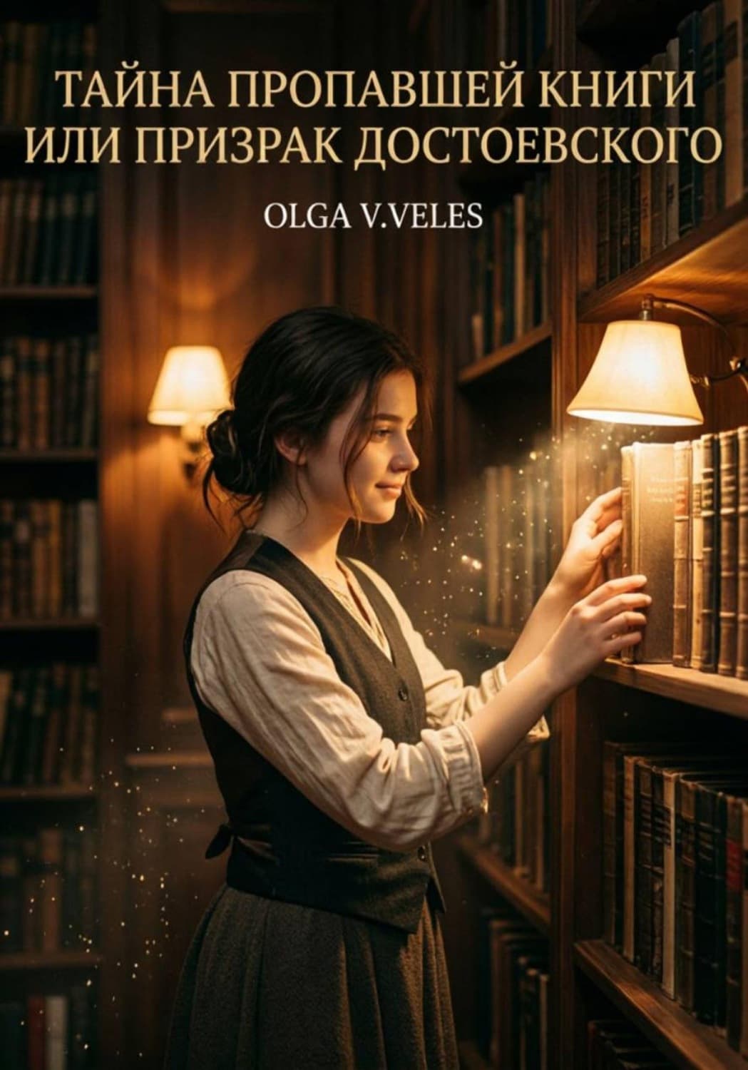 Обложка книги «Тайна пропавшей книги, или Призрак Достоевского» — Олга В. Велес