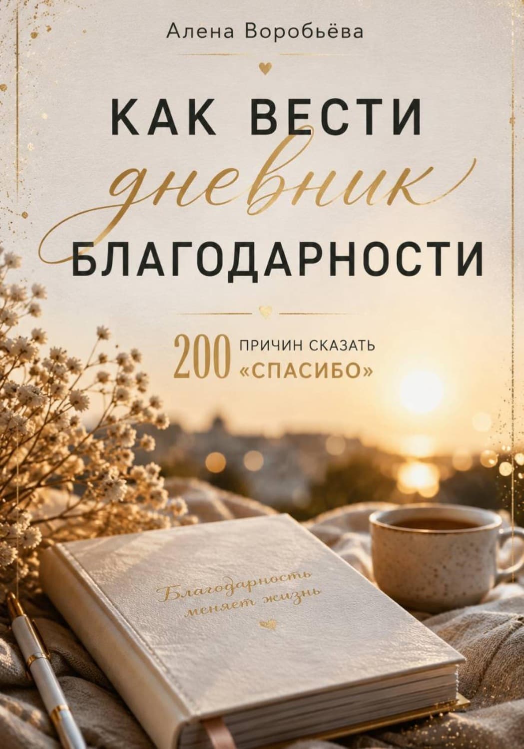 Обложка книги «200 причин сказать «спасибо»: Как вести дневник благодарности?» — Алена Воробьева