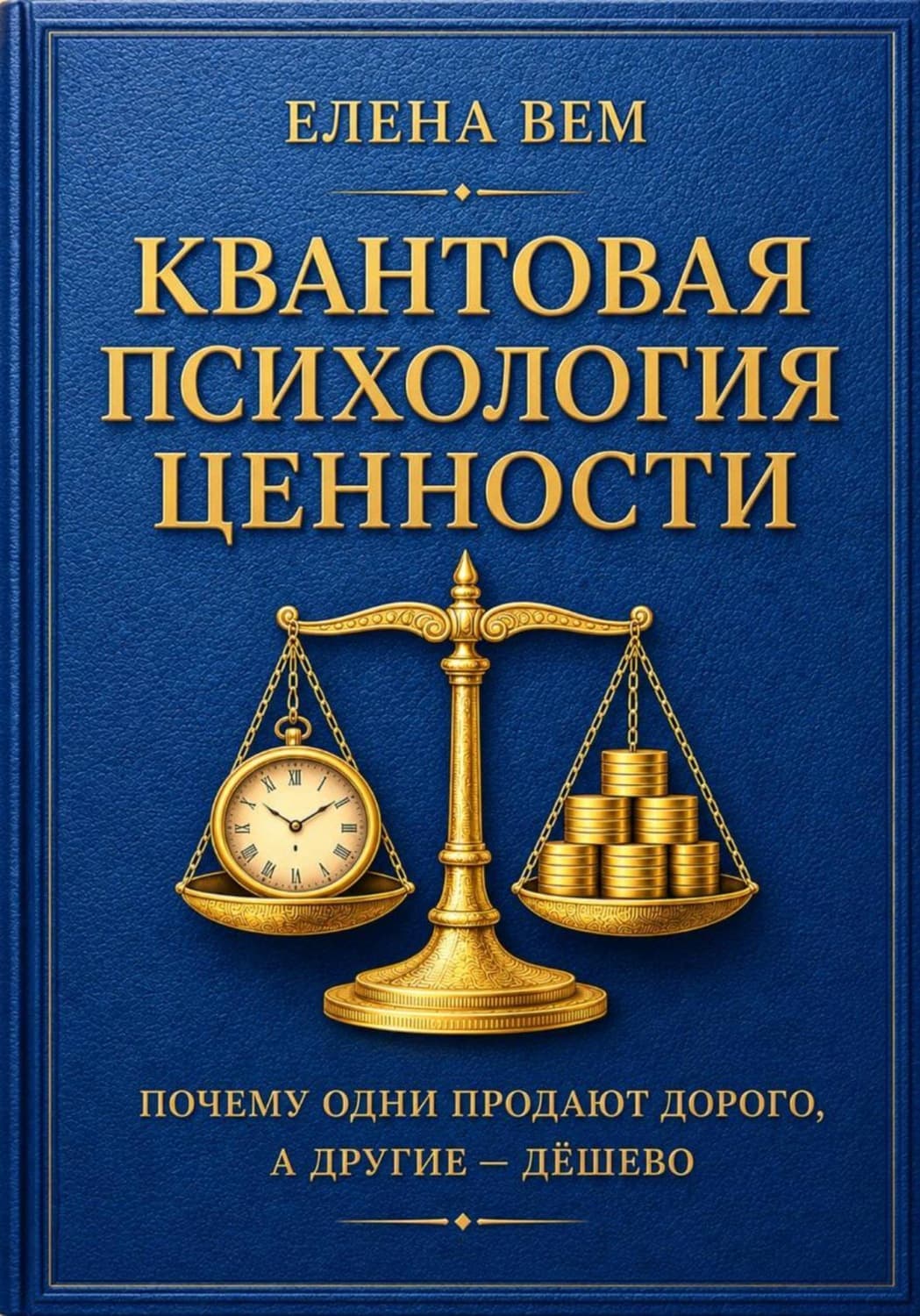 Обложка книги «КВАНТОВАЯ ПСИХОЛОГИЯ ЦЕННОСТИ. Почему одни продают дорого, а другие — дёшево» — Елена Вем