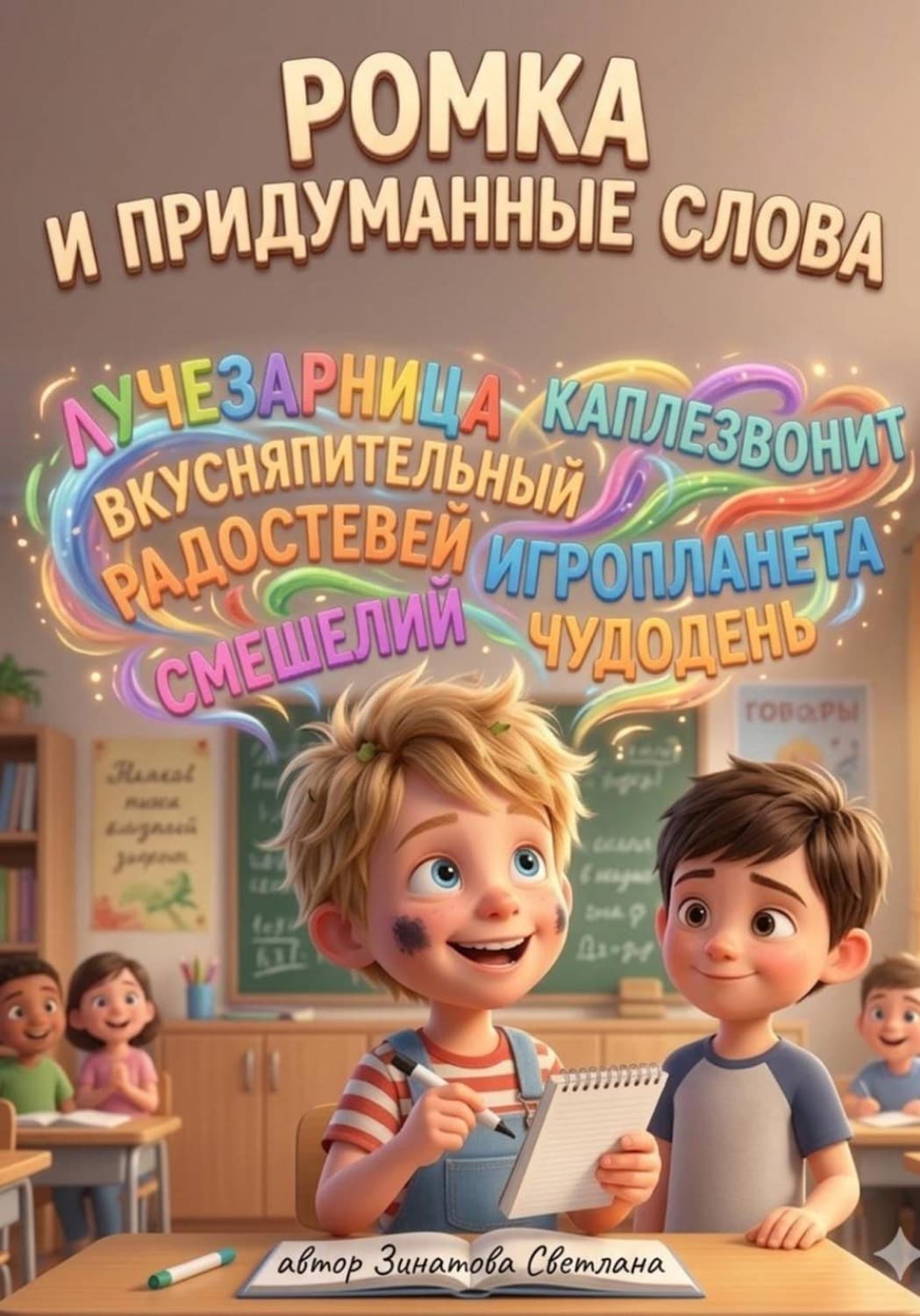 Обложка книги «Ромка и придуманные слова» — светлана зинатова