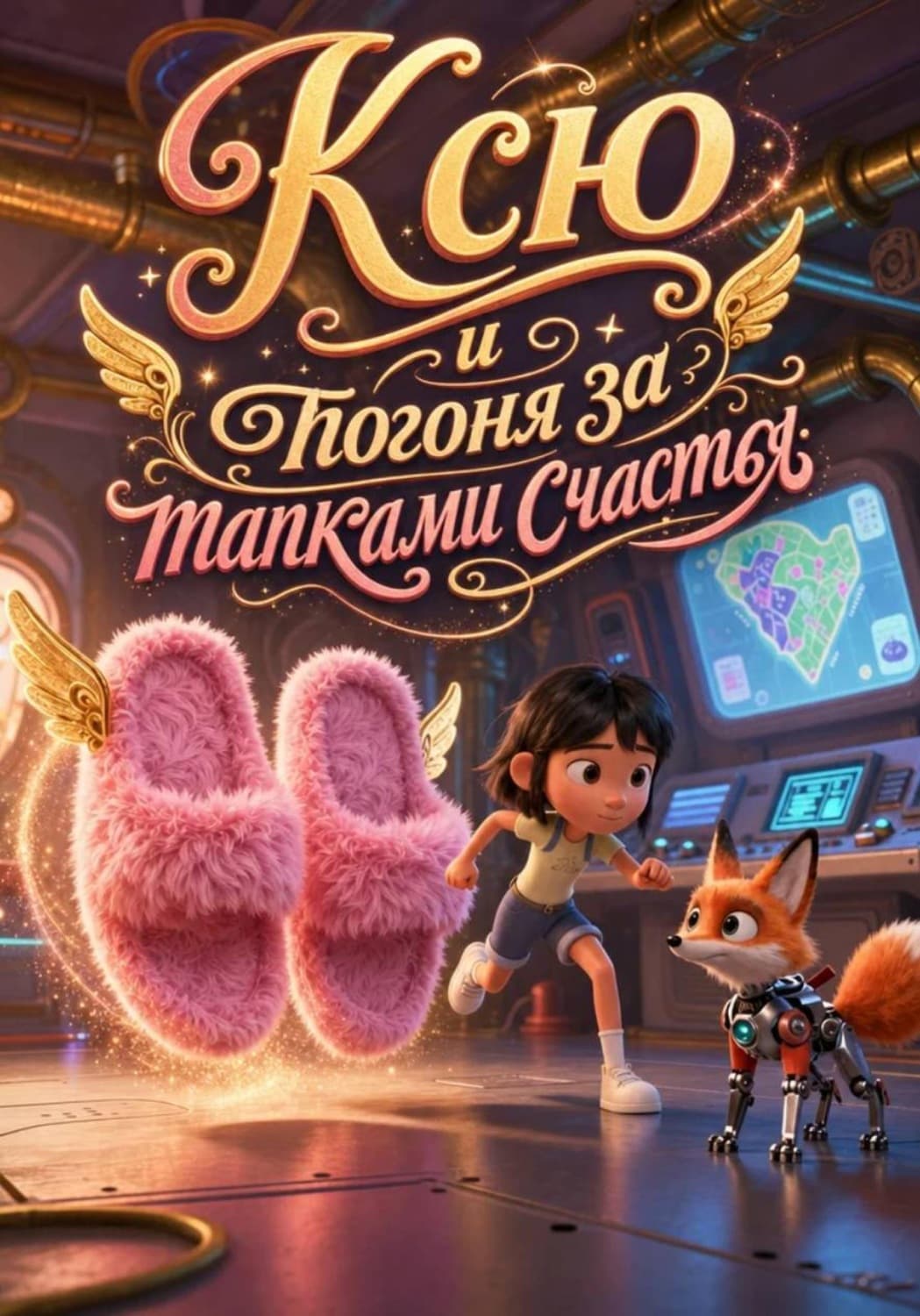 Обложка книги «Ксю и погоня за тапками счастья» — Светлана Шестернёва