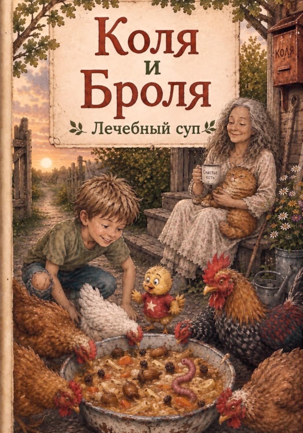 Обложка книги «Коля и Броля. Лечебный суп» — Александра