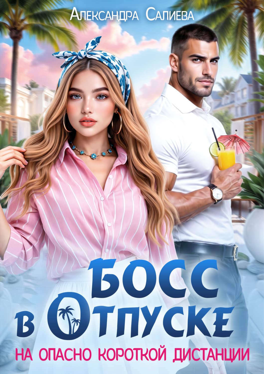 Обложка книги «Босс в отпуске. На опасно короткой дистанции» — Александра Салиева