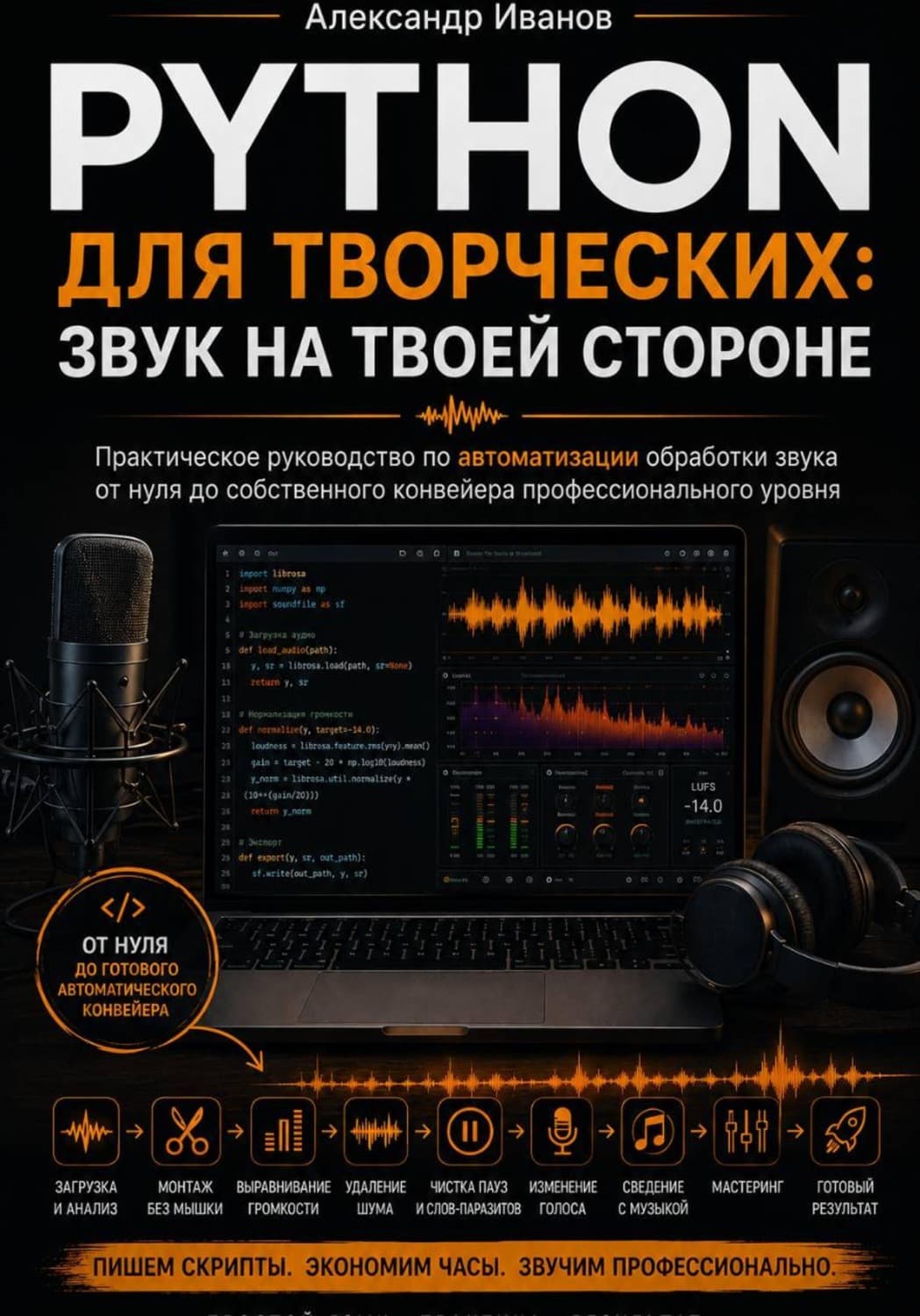 Обложка книги «Python для творческих. Звук на твоей стороне» — Антон Иванов