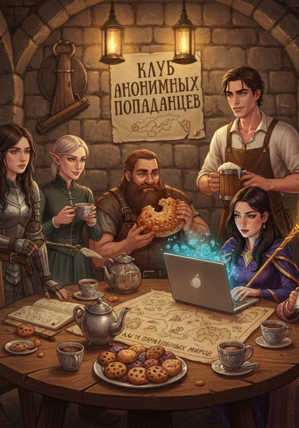 Обложка книги «Клуб анонимных попаданцев» — Анна Миронова