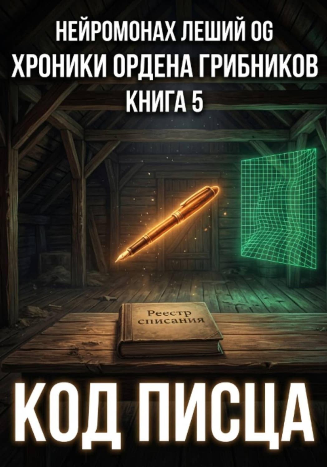 Обложка книги «Хроники ордена грибников. Книга 5. Код писца» — Нейромонах Леший ОГ