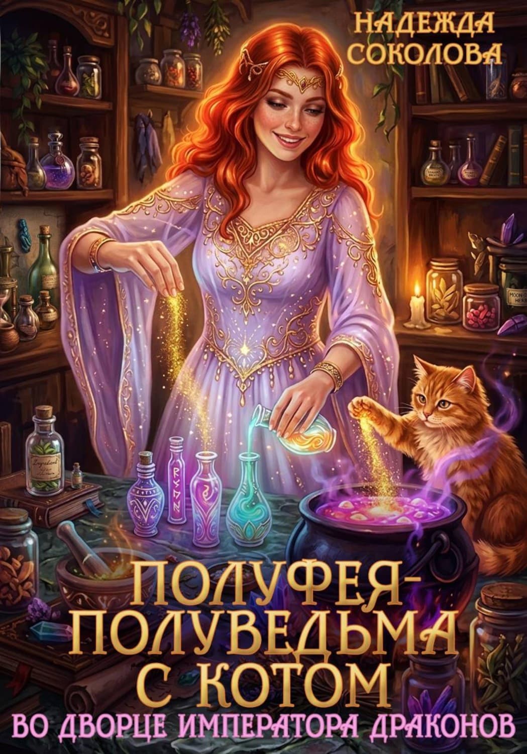 Обложка книги «Полуфея-полуведьма с котом во дворце императора драконов» — Нина Соколова