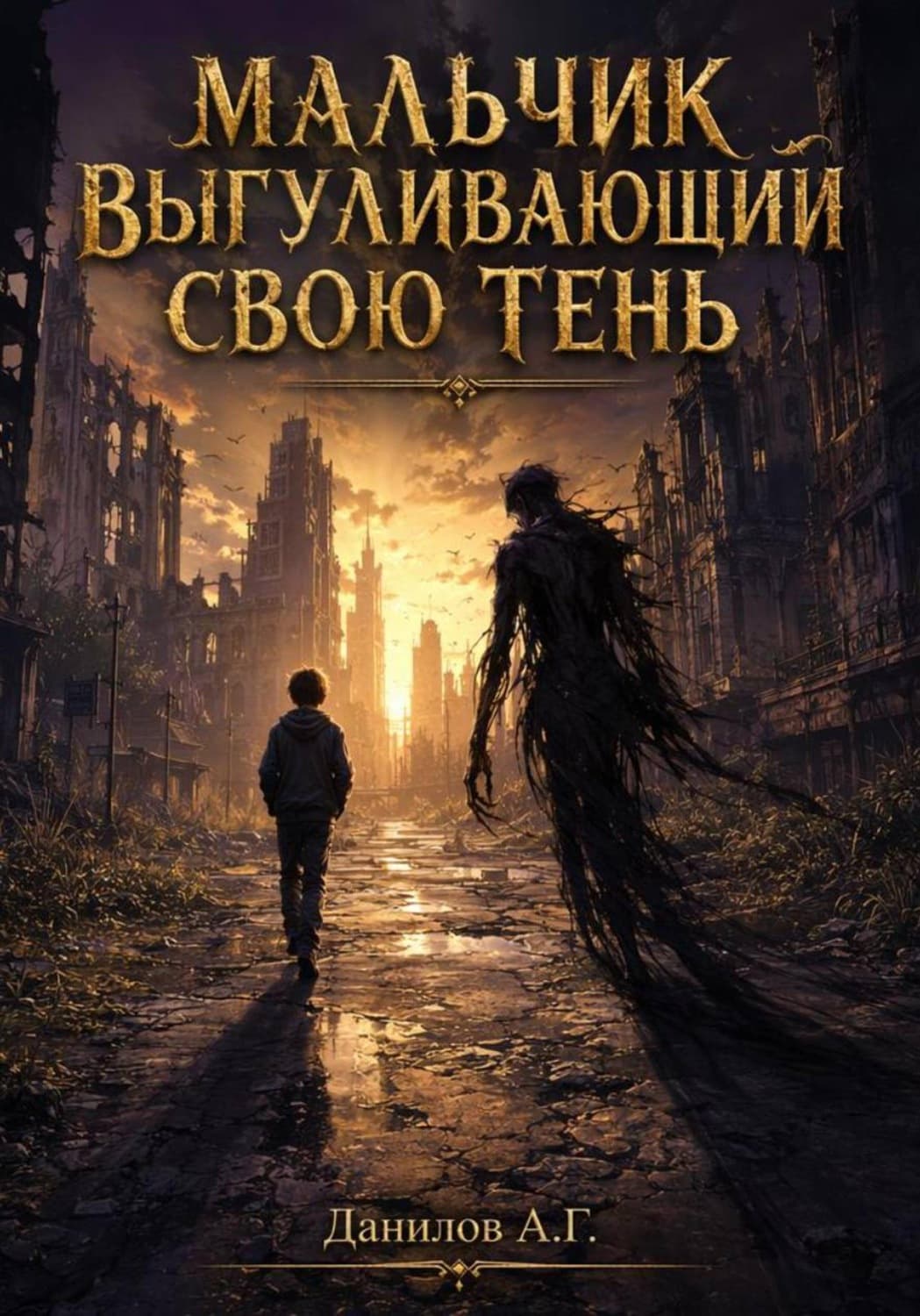 Обложка книги «Мальчик выгуливающий свою тень» — А. Н. Данилов