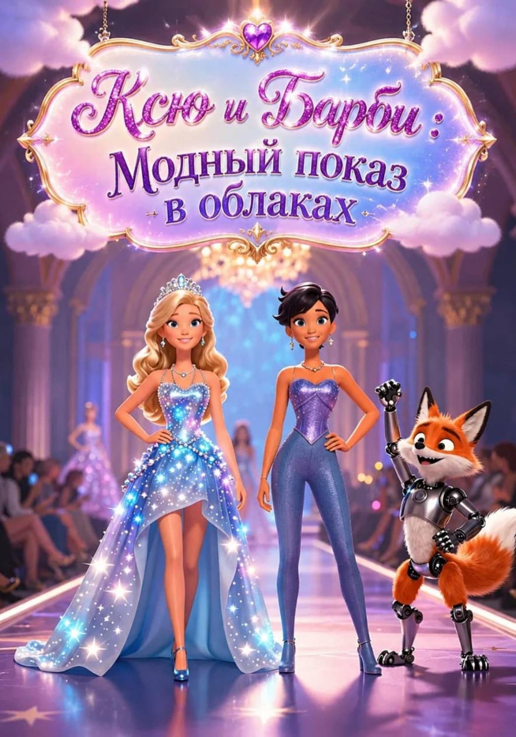 Обложка книги «Ксю и Барби: Модный показ в облаках» — Светлана Шестернёва
