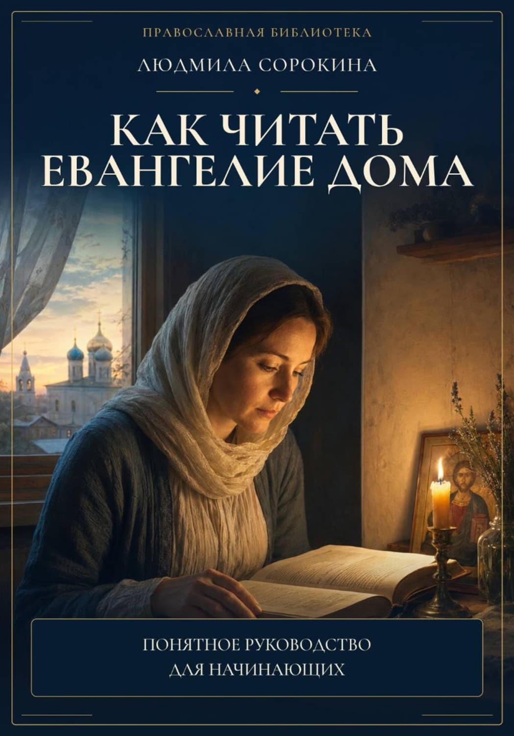 Обложка книги «Как читать Евангелие дома. Понятное руководство для начинающих» — Л. П. Сорокина