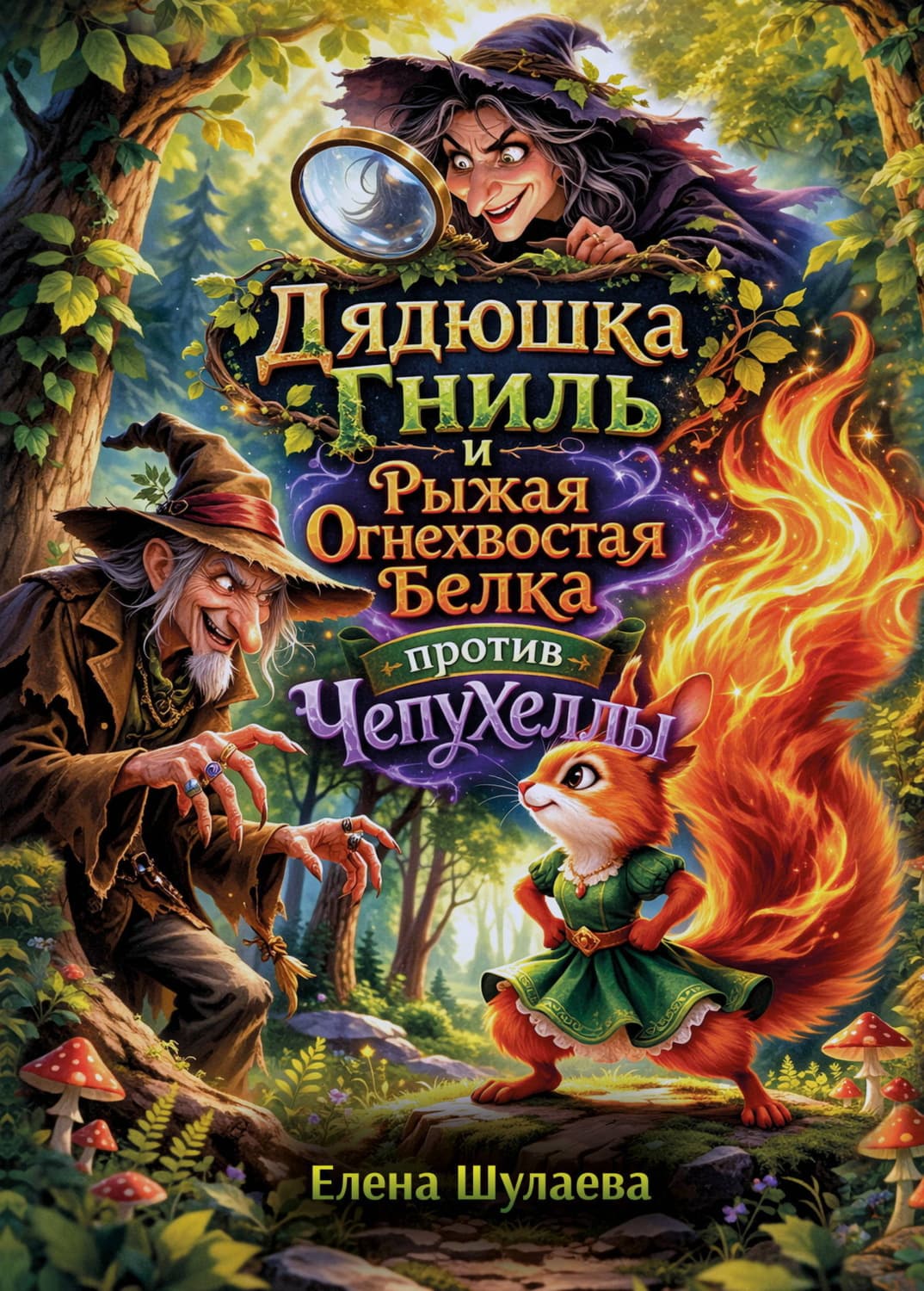 Обложка книги «Дядюшка Гниль и Рыжая Огнехвостая Белка против Чепухеллы» — Елена Шулаева