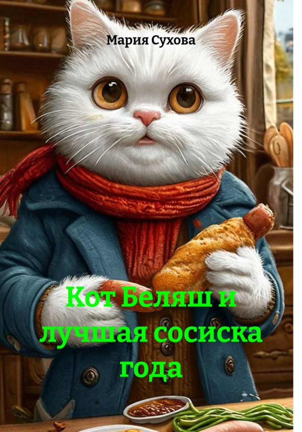 Обложка книги «Кот Беляш и лучшая сосиска года» — Марина Сухова