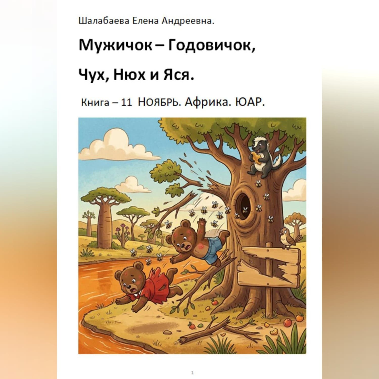 Обложка книги «Книга 11. Ноябрь. Африка. ЮАР» — Елена Шалабаева