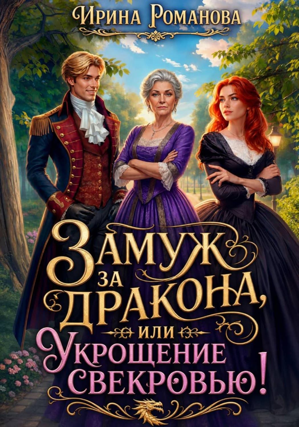 Обложка книги «Замуж за дракона, или Укрощение свекровью!» — Илона Романова