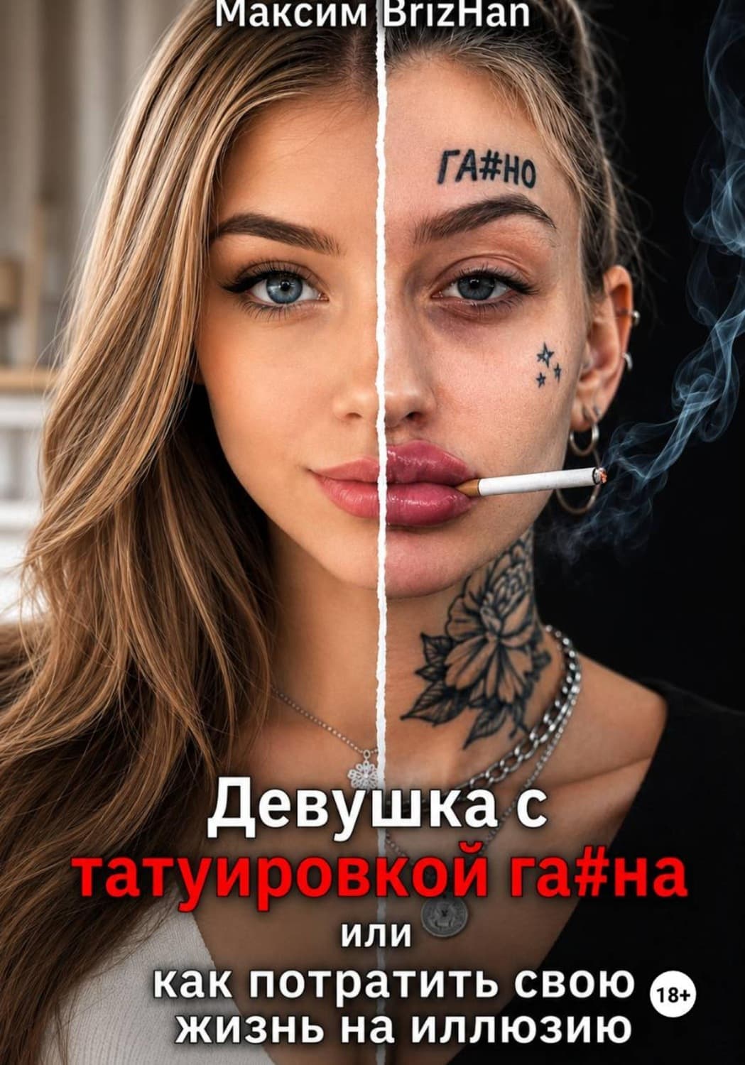 Обложка книги «Женщина с татуировкой га...на, или как потратить свою жизнь на иллюзию» — Максим Брижан