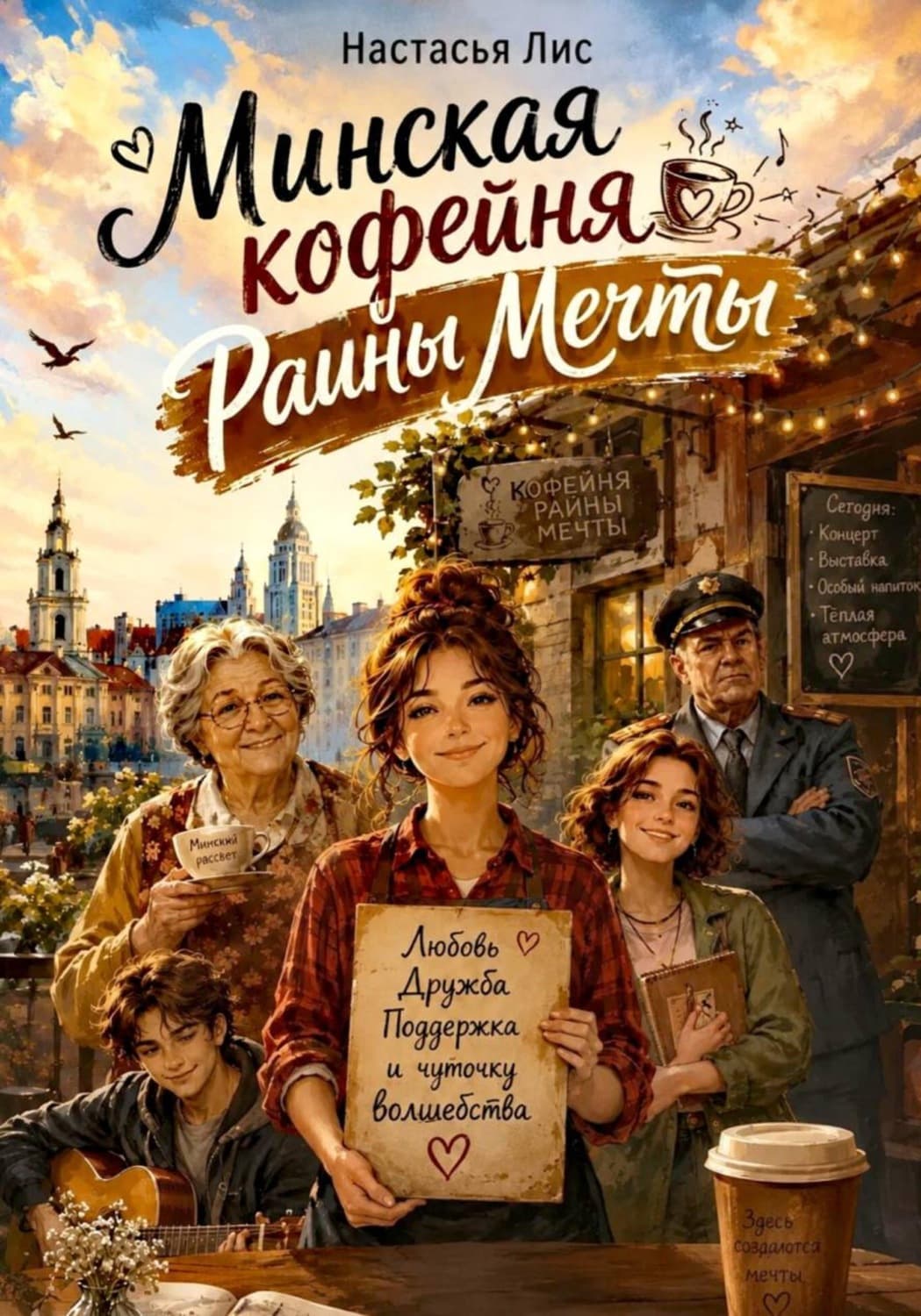 Обложка книги «Минская кофейня «Раины мечты»» — Ната Лис