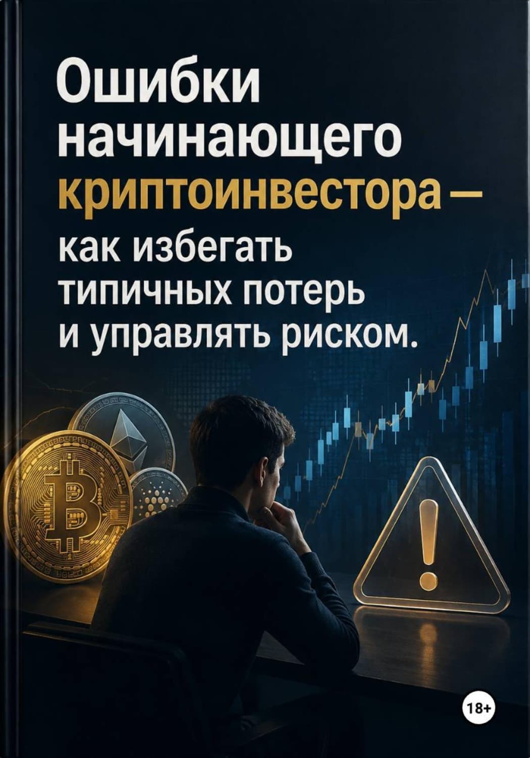 Обложка книги «Ошибки начинающего криптоинвестора — как избегать типичных потерь и управлять риском» — Михаил Смирнов