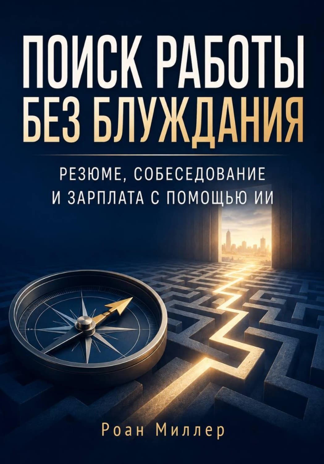 Обложка книги «Поиск работы без блуждания. Резюме, собеседование и зарплата с помощью ИИ» — Роксана Миллер