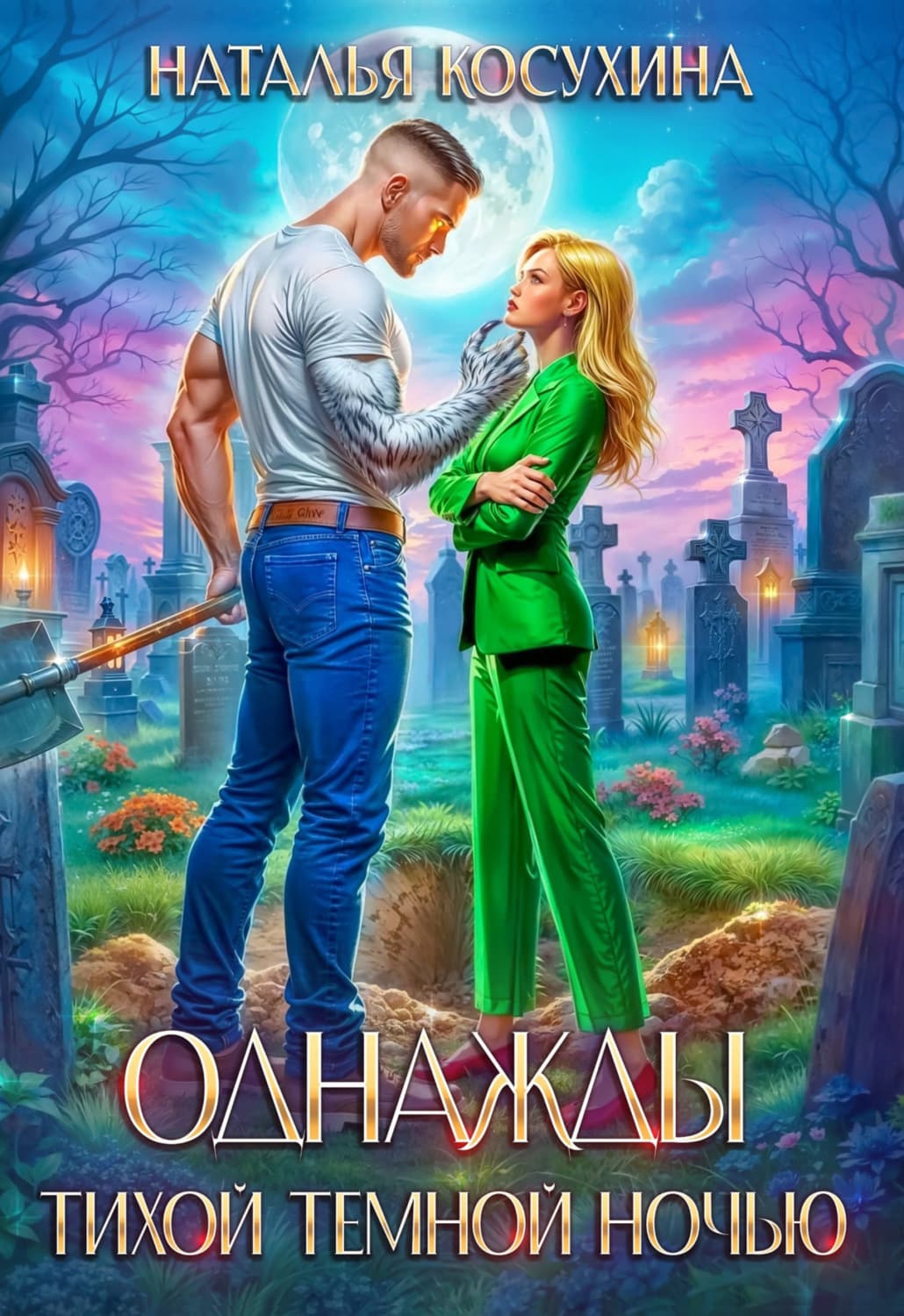 Обложка книги «Однажды тихой темной ночью» — Наталья Косухина