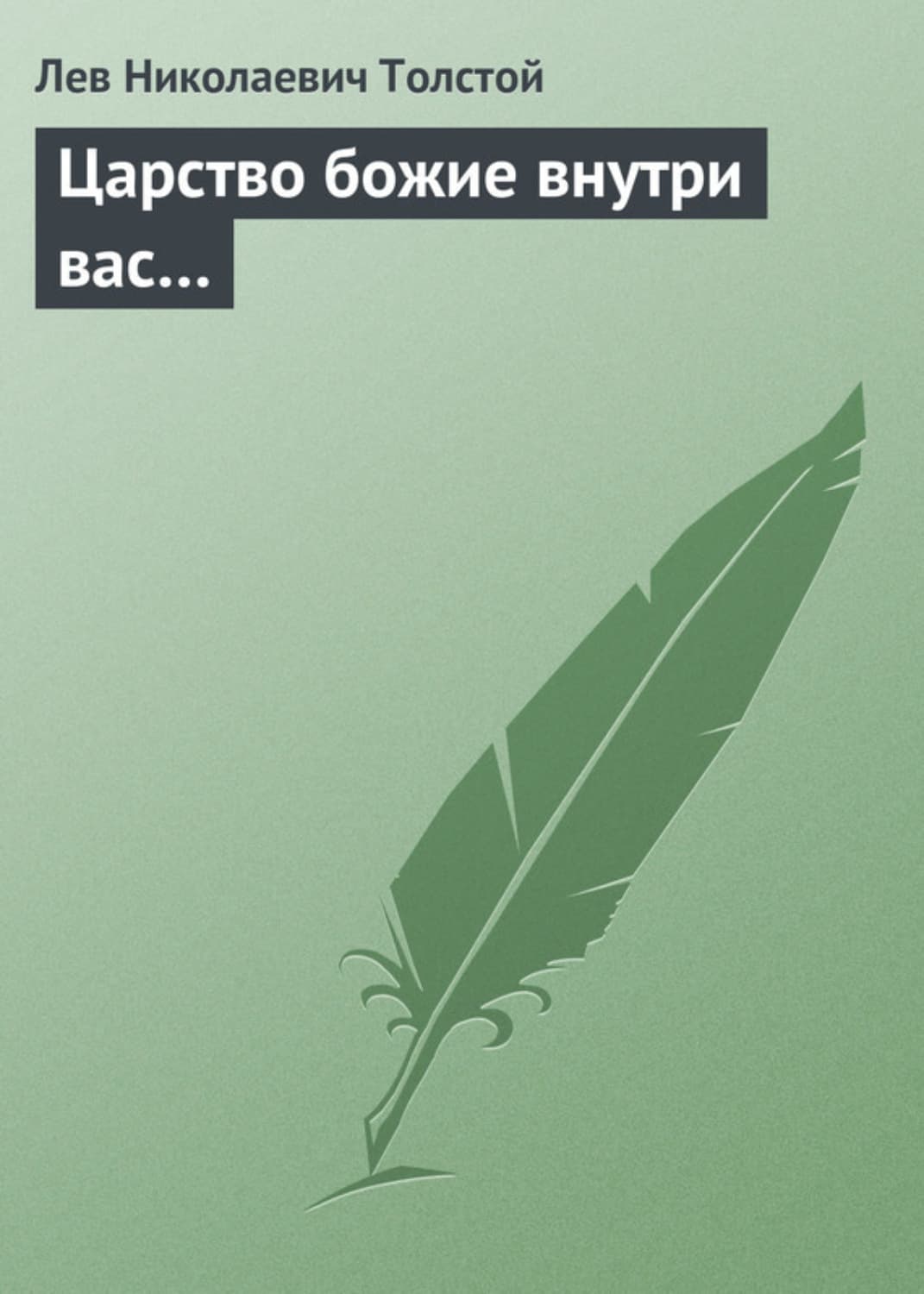 Обложка книги «Царство божие внутри вас…» — Лев Толстой